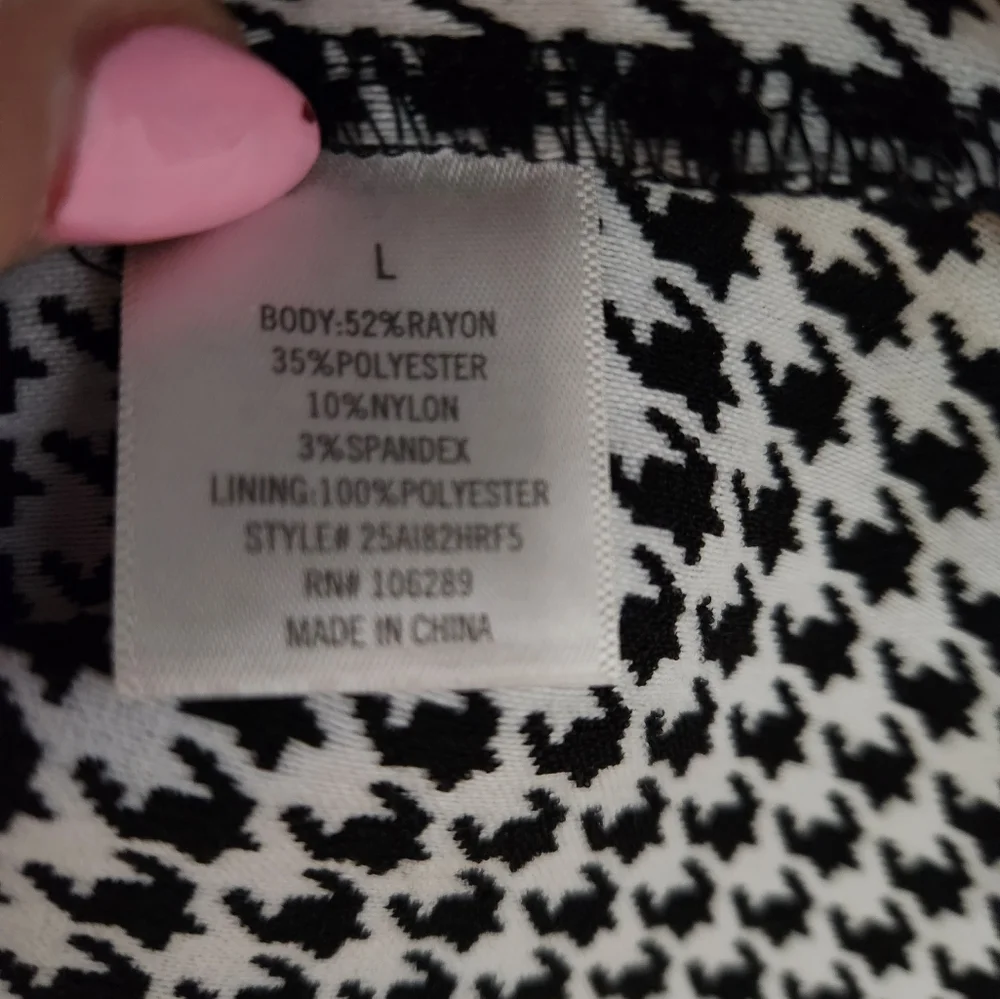 NWT Francesca Houndstooth Dress Size Large - Picture 7 of 7